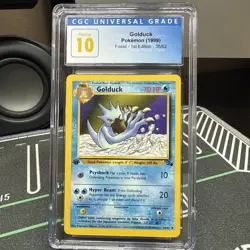 1999 POKEMON FOSSIL Card #35 GOLDUCK 1ST EDITION CGC 10 GEM MINT Vintage WOTC RC - Image 1