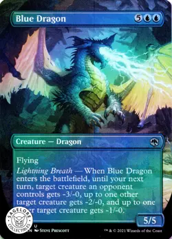 MTG Blue Dragon (Borderless) | NM Foil | Adv. Forgotten Realms (AFR) - Image 1
