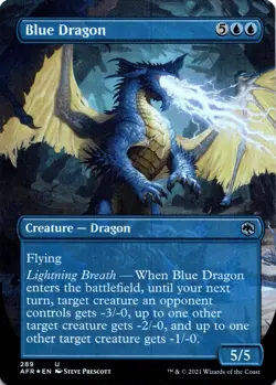 MTG Blue Dragon (Borderless) | NM Foil | Adv. Forgotten Realms (AFR) - Image 2