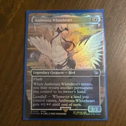 NM Borderless Foil Ambrosia Whiteheart, MTG, Final Fantasy, Magic, 325 - Image 1