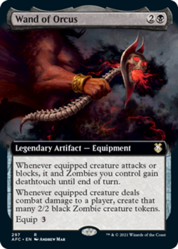 Mint/Near-Mint, English - 1 x MTG Wand of Orcus - Extended Art Commander: Advent - Image 1
