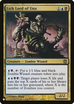 Slightly Played, English - 1 x MTG Lich Lord of Unx Mystery Booster/The list - Image 1