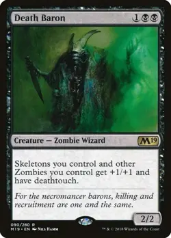 Magic The Gathering MTG DEATH BARON Core Set 2019 NM Near Mint - Image 1