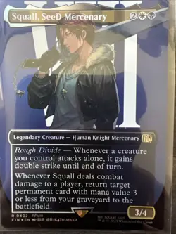 Squall Seed Mercenary Borderless Foil Final Fantasy NM MTG - Image 1