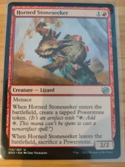 MTG Horned Stoneseeker 138 The Brothers' War M/NM free UK P&P - Image 1