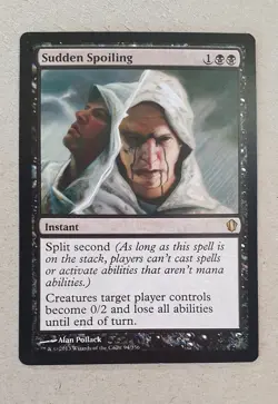 MtG - Sudden Spoiling x1 - Commander 2013 - Rare - Black Mass Removal Staple - Image 1
