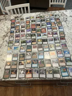 Mtg Value Lot x100 Magic The Gathering Seething Song Wellwisher Abjure Mp-Hp - Image 1