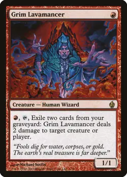 Sinistre lavamancien PREMIUM / FOIL - Grim Lavamancer - Mtg Magic - Image 1