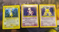 3 Vintage Pokemon Card Lot Wotc Holo -read- - Image 1