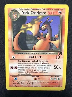 Pokemon Dark Charizard Card 21/82 - Stage 2 / 80 HP - Image 3