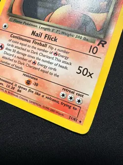 Pokemon Dark Charizard Card 21/82 - Stage 2 / 80 HP - Image 5