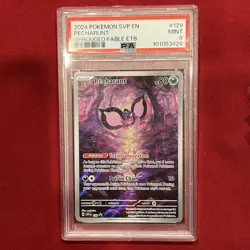 2024 POKEMON SVP EN PECHARUNT #129 SHROUDED FABLE ETB PSA 9 - Image 3