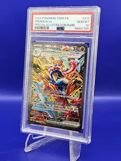 2024 POKEMON TWILIGHT MASQUERADE SPECIAL ILLUSTRATION RARE GRENINJA EX PSA 10 - Image 2