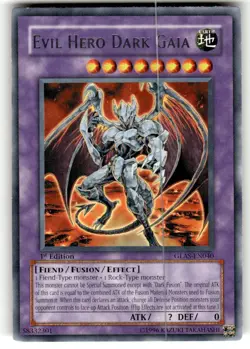 Yu-Gi-Oh! Evil Hero Dark Gaia #GLAS-EN040 1st Edition Near Mint - Image 1