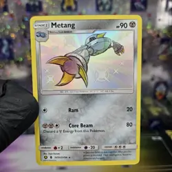 Metang SHINY SV31/SV94 Hidden Fates NM Holo Foil Rare Pokemon Card - Image 1