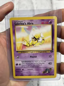 Sabrina's Abra 93/132 Gym Challenge Common Card WOTC Pokemon TCG NM/MT Vintage - Image 1