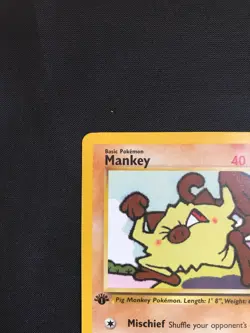 Pokemon Cards: Team Rocket 1st Edition Common: Mankey 61/82 - Image 2