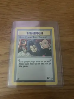 Pokemon TCG Team Rocket Holo Rare Card 15/82 Here Comes Team Rocket - Image 1