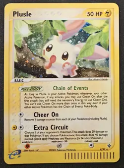 Plusle 8/97 EX Dragon Holo Rare E Reader Pokemon TCG Trading Card Game 2003 NM - Image 1