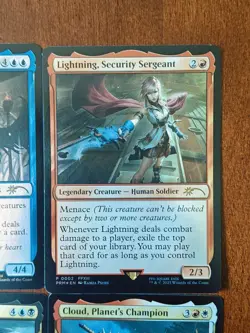 MTG: Final Fantasy Costco Bundle Promo Foil Cards (Set of 4x cards) - NM Cloud - Image 3