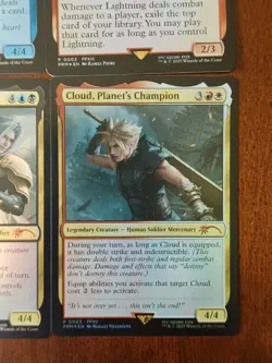 MTG: Final Fantasy Costco Bundle Promo Foil Cards (Set of 4x cards) - NM Cloud - Image 4
