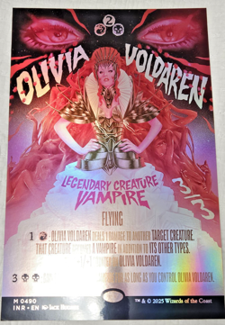 MTG Innistrad Remastered Olivia Voldaren Movie Style 11x17 Holo Foil Poster - Image 1