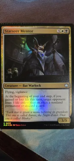 Starseer Mentor Bloomburrow Foil Misprint / Miscut Crimped - Image 1