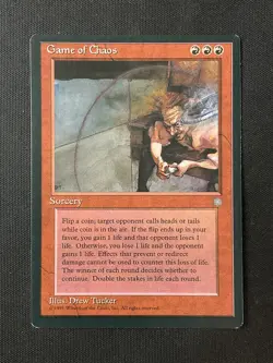 MTG Ice Age Game of Chaos LP Rare - Image 1