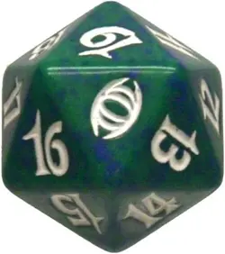 Future Sight Spindown Life Counter D20 Dice MTG Magic the Gathering Green - Image 1