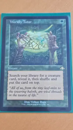 MTG Worldly Tutor Dominaria Remastered 353 Illus. Volkan Baga - Rare - Image 3