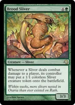1x Brood Sliver - Foil Light Play, English Premium Deck Series MTG Magic - Image 1