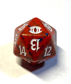 Magic the Gathering MTG - Spindown/ D20/ Life Counter - Future Sight - Red - Image 1