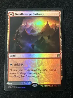 MTG Magic the Gathering Needleverge Pillarverge Pathway 263 Zendikar NM Foil - Image 1