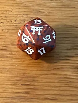 MTG Magic the Gathering 2004 Champions of Kamigawa - Spindown D20 Dice Die - Red - Image 1