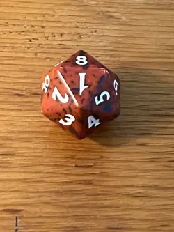 MTG Magic the Gathering 2004 Champions of Kamigawa - Spindown D20 Dice Die - Red - Image 2