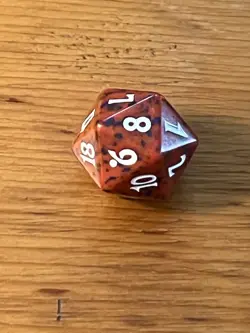 MTG Magic the Gathering 2004 Champions of Kamigawa - Spindown D20 Dice Die - Red - Image 3