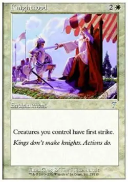 Knighthood - Medium Play MTG 7th Edition - Image 1