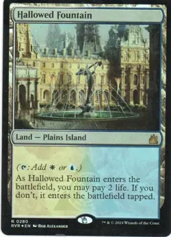 MTG: Ravnica Remastered: Foil Hallowed Fountain: Lightly Played Condition - Image 1