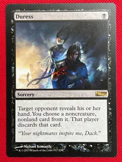 MTG 1X Duress X1 IDW Promo 2013 Magic - NM - Image 1
