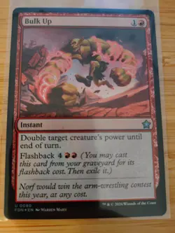 MTG Bulk Up (FOIL) 0080 Foundations M/NM Free UK P&P - Image 1