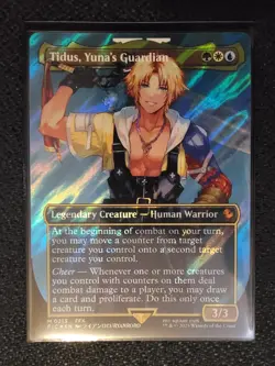 Tidus, Yuna's Guardian Final Fantasy MTG NM Borderless SURGE FOIL - Image 1