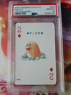 Pokemon Gold Ho-oh Back Diglett 2 of Diamonds Poker Deck Playing Card PSA 10 - Image 1