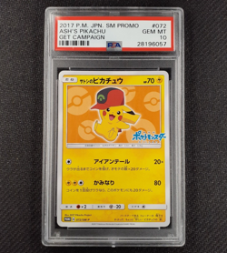 2017 Pokemon Japanese SM Promo Get Campaign #072 Ash's Pikachu PSA 10 Gem Mint - Image 1