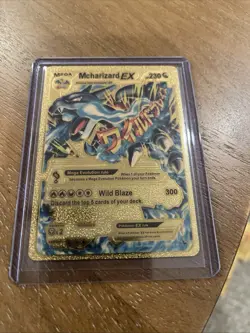 Pokemon Gold Foil Card Mcharizard Ex Wild Blaze - Image 1