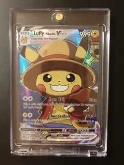 ✨ Pokemon Luffy Pikachu | Custom Card * Exklusive * Kunstkarte * RARE * WOW ✨ - Image 1