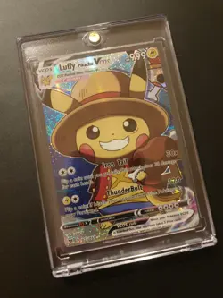 ✨ Pokemon Luffy Pikachu | Custom Card * Exklusive * Kunstkarte * RARE * WOW ✨ - Image 4