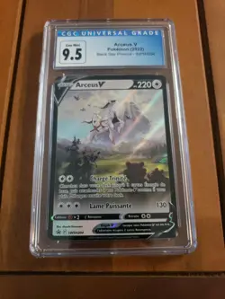 Pokemon TCG Arceus V SWSH204 Black Star Promo CGC 9.5 Blue Label (Now 10) French - Image 1