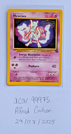 Mewtwo Black Star Promo #3 - Non-Holo Variant - Pokemon Movie 1999 - Image 1