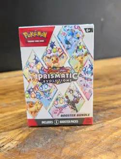Pokemon TCG Prismatic Evolutions Booster Bundle (6 Packs) Sealed - Image 1