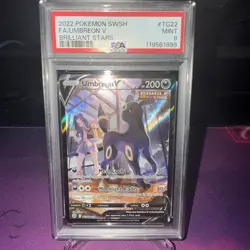 PSA 9 MINT Pokemon TCG Brilliant Stars Umbreon V TG22 Full Art - Image 1